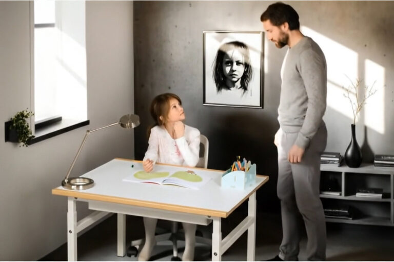 höhenverstellbarer Kinderschreibtisch KUBIKO-XL / SALTO Kindermöbel München