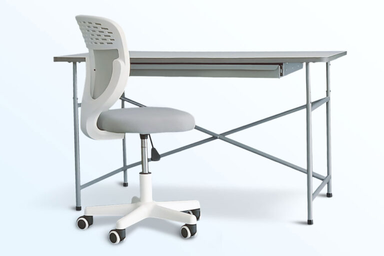 Kinderschreibtisch PREMIUM im Set mit Stuhl TADO / SALTO Kindermöbel München / inspiriert von Eiermann-Tisch / Freisteller