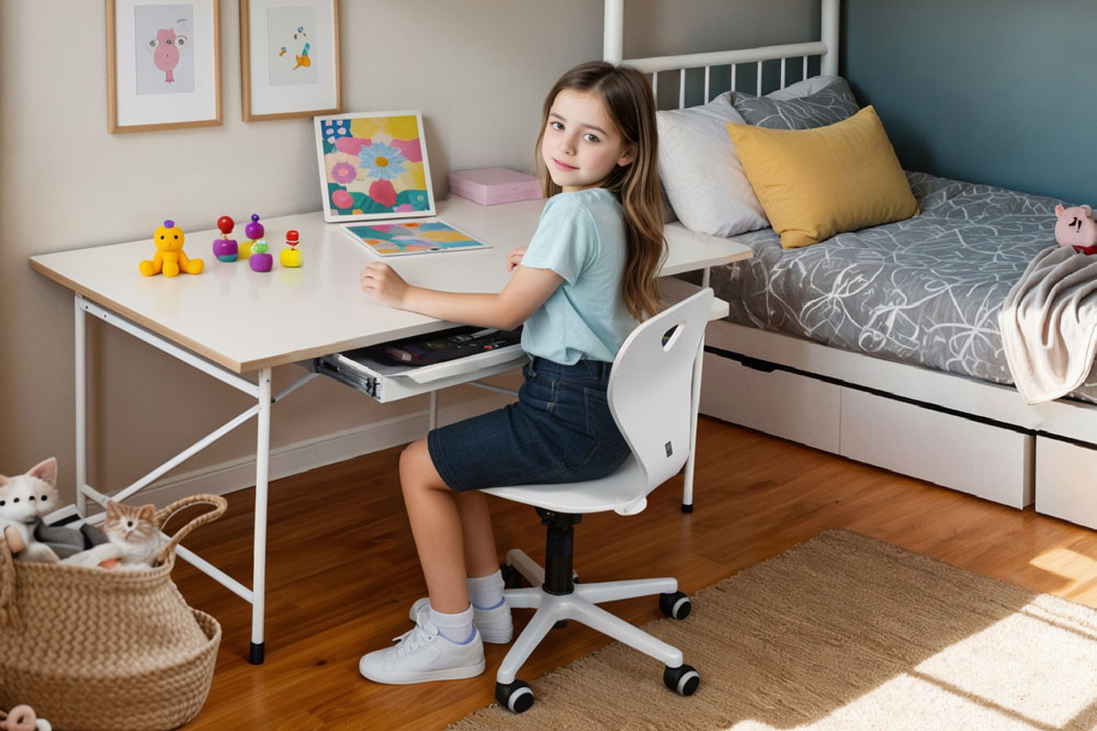 höhenverstellbarer Kinderdrehstuhl KINTO / SALTO Kindermöbel München